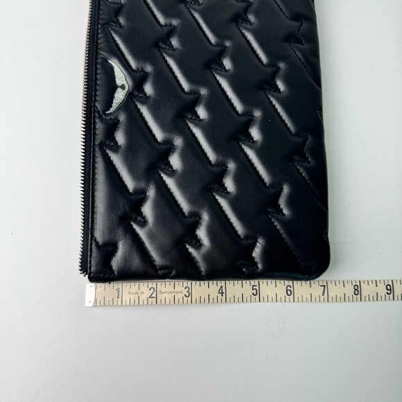 ZADIG & VOLTAIRE Wing Quilted Leather Wristlet